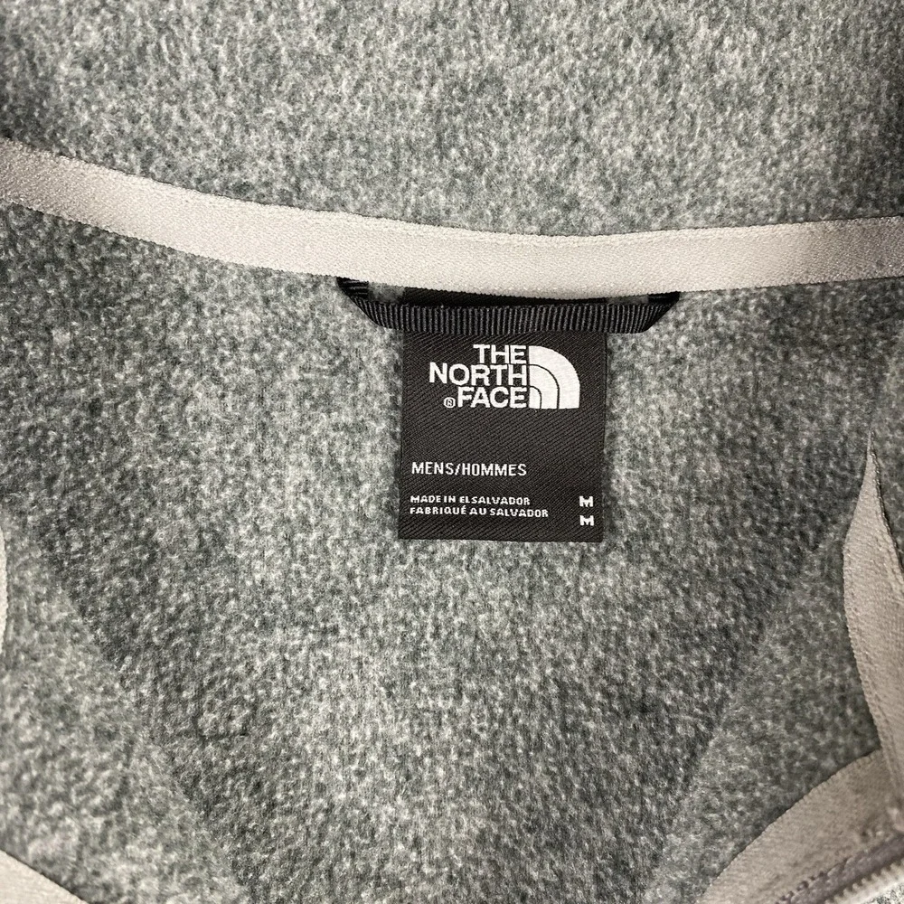 The North Face Pullover Mens Large Gray Quarter Zip Fleece Sweater Hiking